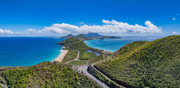 St Kitts Skyline Aerial Panorama