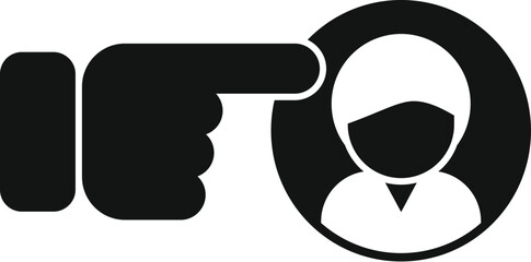 Search online people icon simple vector. Paper team. Digital business