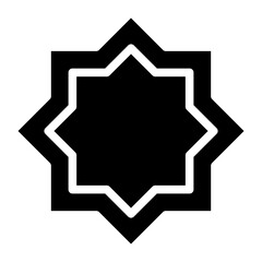 Islamic Icon. Line Art Style Design Isolated On White Background