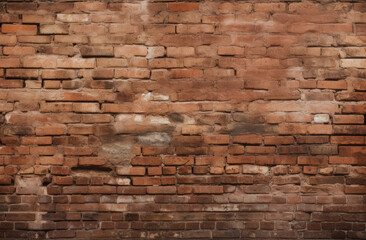 Obraz premium Brown brick wall, brick texture, aged wall