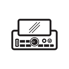 Car radio symbol logo icon, vector illustration design