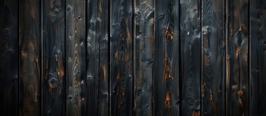 A photo showcasing a captivating dark wood background with a textured wooden plank pattern.