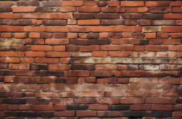 Brown brick wall, brick texture, aged wall