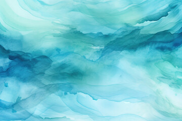 Obraz premium Blue azure turquoise abstract watercolor background, flow texture pattern wallpaper background