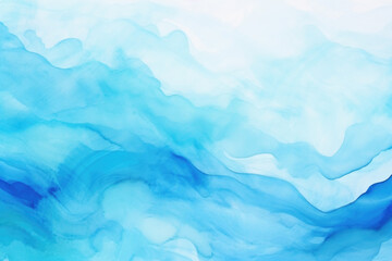 Obraz premium Blue azure turquoise abstract watercolor background, flow texture pattern wallpaper background