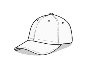 Hand drawn hipster cap illustration
