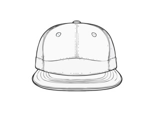 Hand drawn hipster cap illustration
