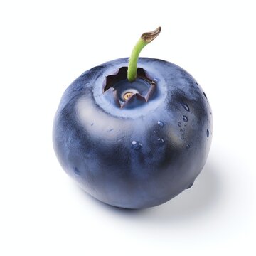 a close up image of a bluberry on a white background