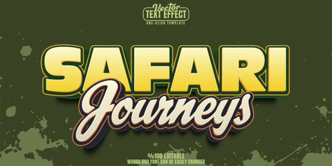 Safari editable text effect, customizable adventure and africa 3D font style © LetsSmile
