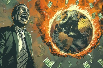 Rich man profits from the end of the world.