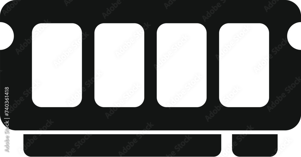 Poster ram memory icon simple vector. pc computer part. fast creative speed