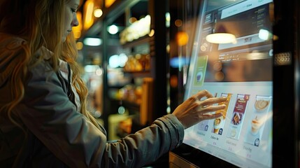Ordering at Touch Screen Kiosk