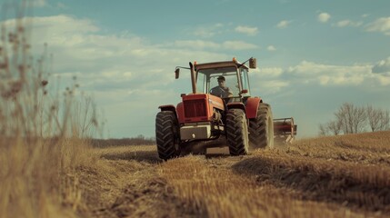 Farmer Driving Tractor
