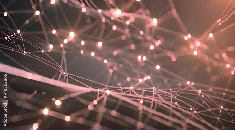Poster network connection structure. big data. connecting points and lines. abstract technology background