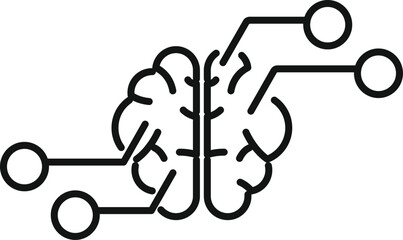 Brain memory intellect icon outline vector. Head power. Education lost