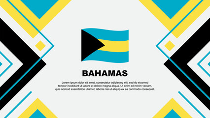 Bahamas Flag Abstract Background Design Template. Bahamas Independence Day Banner Wallpaper Vector Illustration. Bahamas Illustration