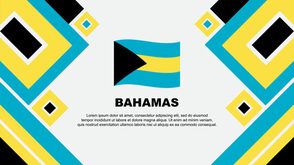 Bahamas Flag Abstract Background Design Template. Bahamas Independence Day Banner Wallpaper Vector Illustration. Bahamas Cartoon