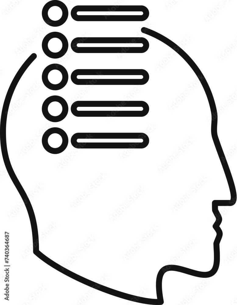 Poster change memory status icon outline vector. online work. health support