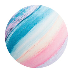 pastel painted circle for background or frame, light colors round texture, cool colors with stripes and swirl, artsy backdrop