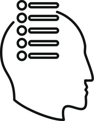 Change memory status icon outline vector. Online work. Health support