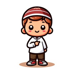 Fototapeta premium young boy muslim school 