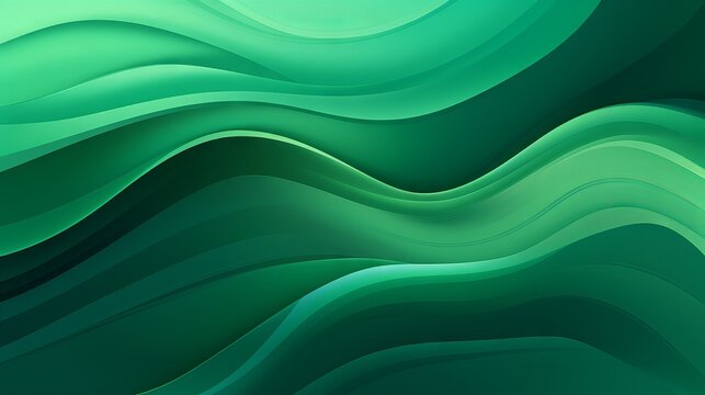 Abstract Organic Green Lines: Vibrant Wallpaper Background Illustration in Nature's Palette