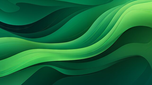 Abstract Organic Green Lines: Vibrant Wallpaper Background Illustration in Nature's Palette