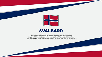 Svalbard Flag Abstract Background Design Template. Svalbard Independence Day Banner Cartoon Vector Illustration. Svalbard Design