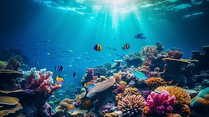 Vibrant Underwater World: Colorful Fish and Coral Reefs, Captured with Canon RF 50mm f/1.2L USM