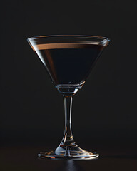 Expresso Martini with Coffee Bean Garnish, Alcoholic Beverage Cocktail