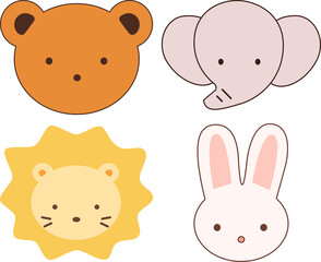 곰-코끼리-사지-토끼