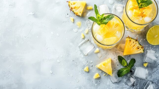 Fresh pineapple beverage