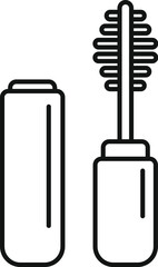 Eye brush bottle icon outline vector. Care fashion female. Body cosmetic