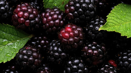 blackberries close up. background of fresh fruits with bright colors