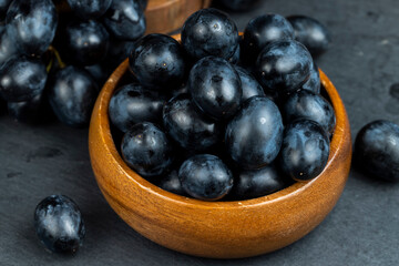 sweet ripe grapes on the table