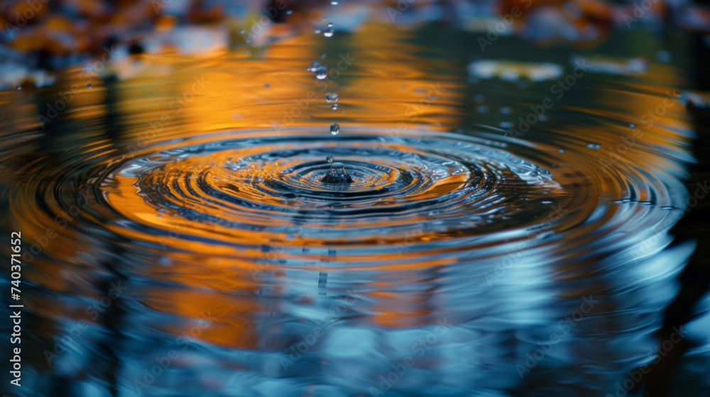 Aufkleber texture of swirling patterns in a ponds reflection showcasing the dynamic energy of the water.