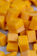 high-quality long-aged orange cheese made from milk