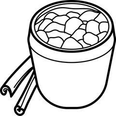 Chutney Outline Vector Illustration