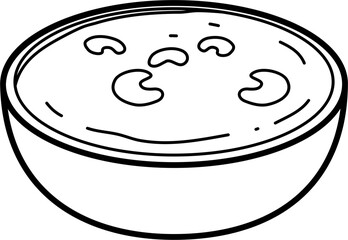 Kheer Outline Vector Illustration