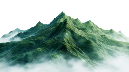 green mountain, isolated on white background PNG