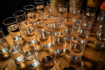 Tequila Shots with Lime and Salt. toast with tequila
