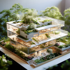 Symbiosis of Modern Architecture and Nature-infused Serenity