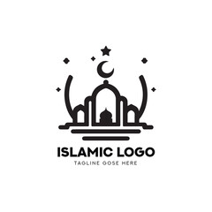 mosque logo ideas, Islamic logo template. Arabic Islamic logo design inspiration, Islamic company logo template, icon, symbol, Muslim Learn logo, Islam learning logo template, and Islamic logo design