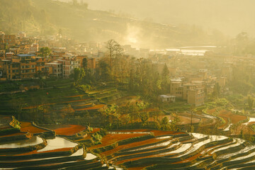 Yuanyang Terraced Fields in Yunnan Province, China