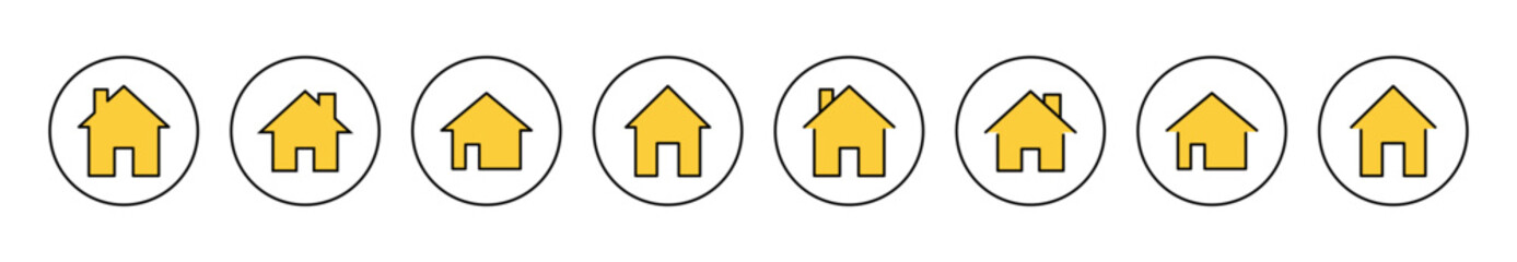 Fototapeta premium House icon set vector. Home sign and symbol