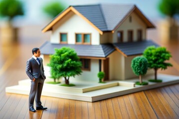 Real Estate Investment. miniature model. real estate. sightseeing. shopping. trip. holiday. House.