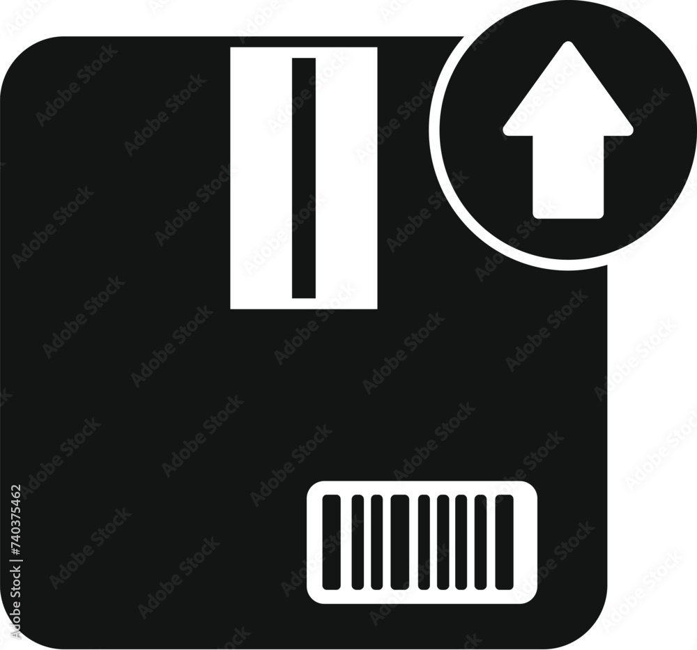 Poster cargo parcel shipment icon simple vector. express service. swift import express