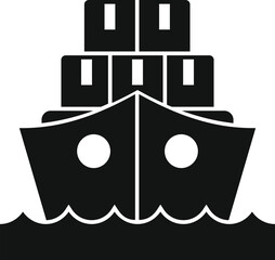 Cargo ship delivery icon simple vector. Vehicle parcel. Delivery express