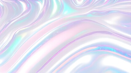 Fototapeta premium Holographic background seamless trendy iridescent light foil texture. Soft holographic pastel unicorn marble background pattern. Modern pearlescent blurry abstract swirl illustration.