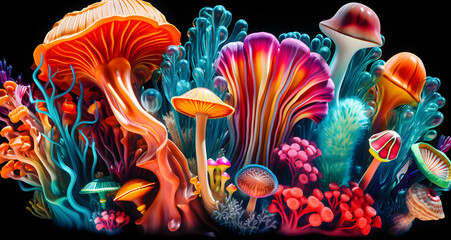 an image of a bunch of pretty mushrooms